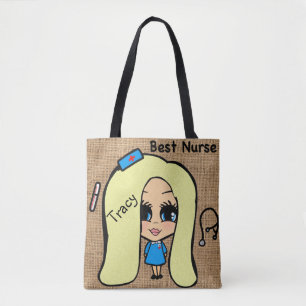 Best Nurse Tote - Personalised Caricature Bag