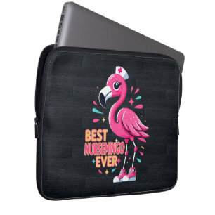 Best Nursemingo Ever Nurse Flamingo Lover Laptop Sleeve