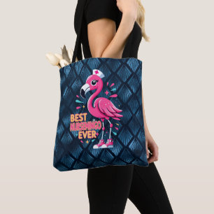 Best Nursemingo Ever Nurse Flamingo Lover Tote Bag