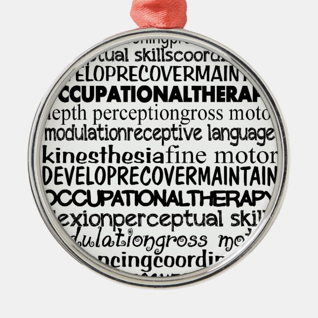 Best Occupational Therapy Gifts Metal Tree Decoration (Front)