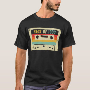 Best of 1933 Cassette Tape Retro Vintage 90th Birt T-Shirt