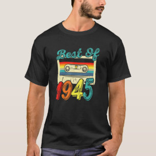Best Of 1945 77th Birthday Vintage Cassette Tape T-Shirt