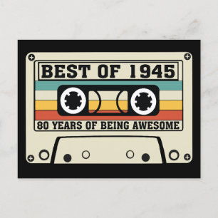 Best of 1945 80 years of being awesome holiday postcard
