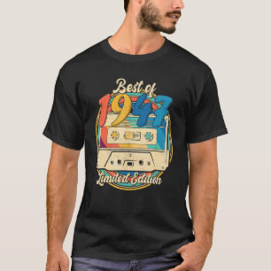 Best Of 1947 Cassette Tape 75 Year Old 75th Birthd T-Shirt