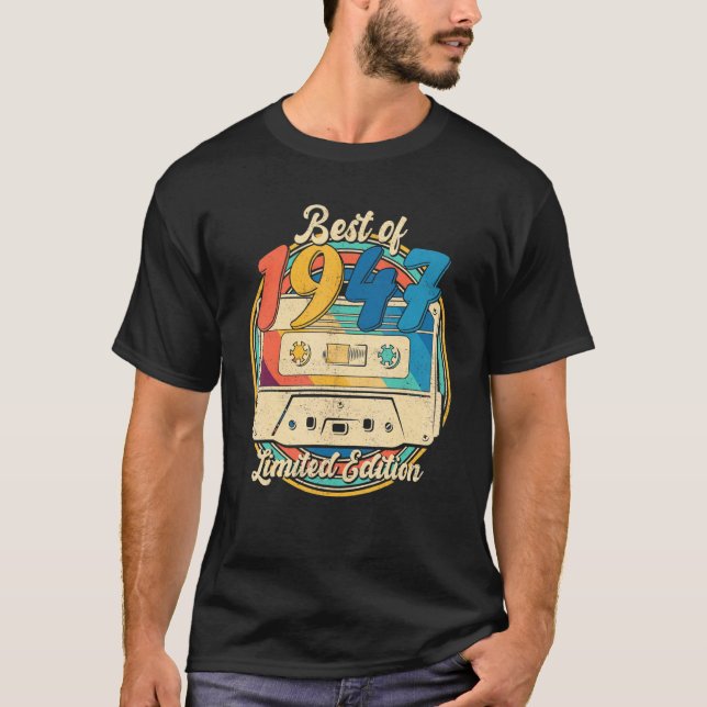 Best Of 1947 Cassette Tape 75 Year Old 75th Birthd T-Shirt (Front)