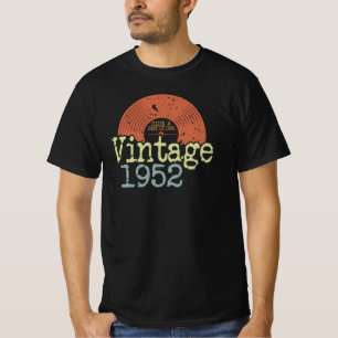 Best Of 1952 Vintage Vinyl, Born In 1952 Birthday T-Shirt