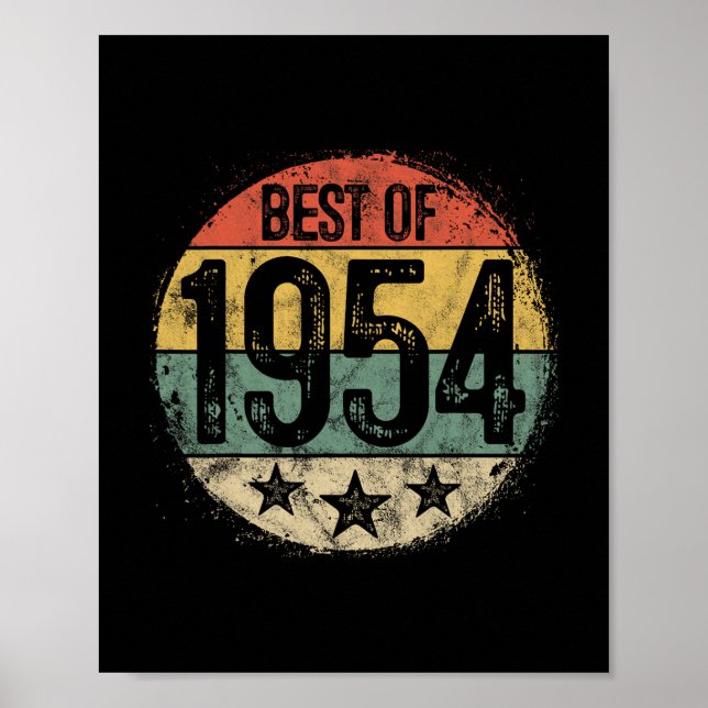 Best Of 1954 71st Birthday Gifts For Men Women 71  Poster (Front)