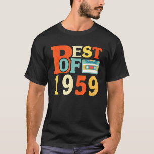 Best Of 1959 62nd Birthday Cassette Tape Vintage T-Shirt
