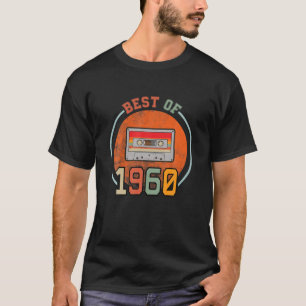 Best Of 1960 61Th Birthday Retro Cassette Tape Gif T-Shirt