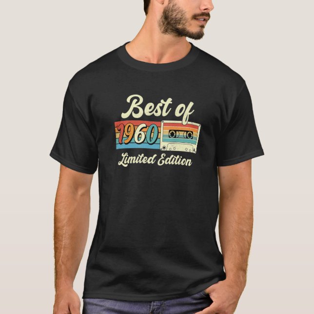 Best Of 1960 Cassette Tape 62Nd Birthday Decoratio T-Shirt (Front)