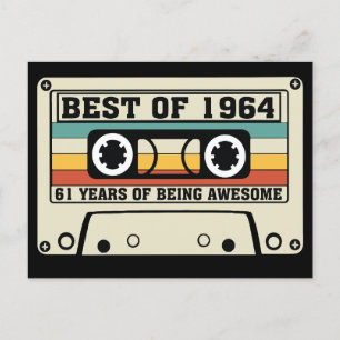 Best of 1964 61 years of being awesome  holiday postcard