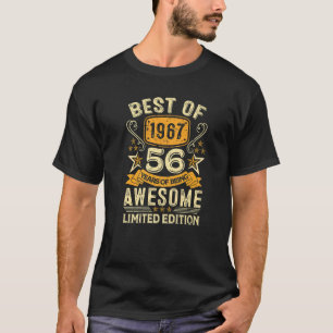 Best Of 1967 56 Years Old 56th Birthday For Men T-Shirt