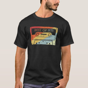 Best Of 1971 50Th Birthday Cassette Tape Vintage P T-Shirt