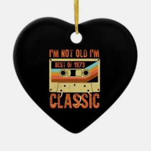 Best of 1973 50 Year Old Gifts Men BDay 50th Birth Ceramic Tree Decoration