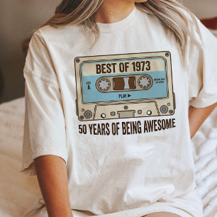 Best Of 1973 Cassette Tape 50Th Birthday Tri-Blend Shirt