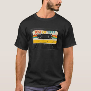 Best Of 1977 46th Birthday Cassette Tape Vintage T-Shirt
