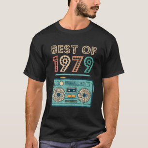 Best Of 1979 43Th Birthday Cassette Retro Vintage T-Shirt
