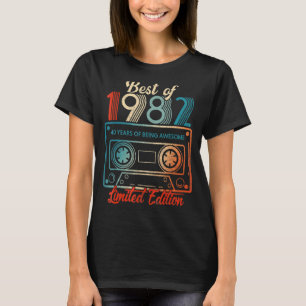 Best Of 1982 40th Birthday Cassette Tape T-Shirt