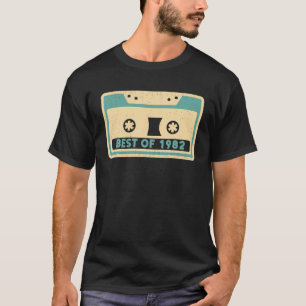 Best Of 1982 S Cassette Tape Player Vintage Retro T-Shirt