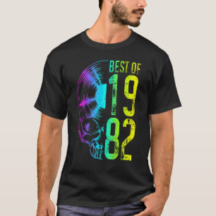 Best Of 1982 Vintage Vinyl Record  Gothic Skull Lp T-Shirt