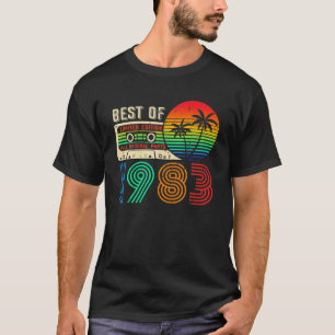 Best Of 1983 39Th Birthday Vintage Cassette Limite T-Shirt