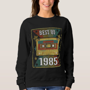 Best Of 1985 Retro Vintage Cassette Tape Classic M Sweatshirt