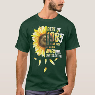 Best Of 1985 Sunflower Year Of Birth Birthday T-Shirt