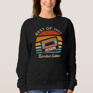 Best Of 1987 Retro Birthday Party Outfit Cassette Sweatshirt