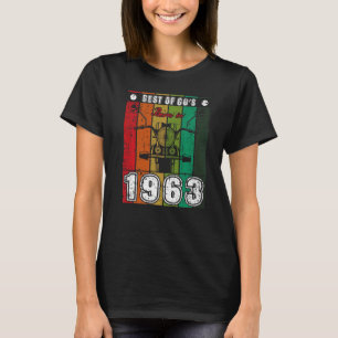Best Of 60's Born In 1963 Classic Motorcycle Birth T-Shirt