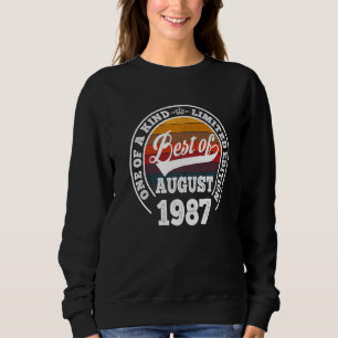 Best Of August 1987 35th Birthday For 35 Years Ol Sweatshirt