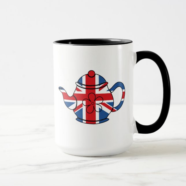 Best of British Union Jack teapot design mug (Right)