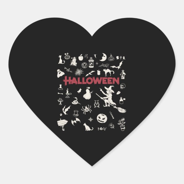 Best of Halloween Heart Sticker (Front)