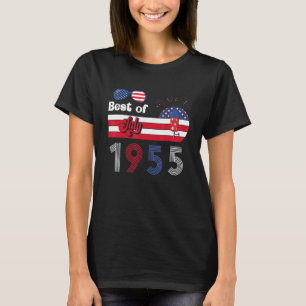 Best Of July 1955 67th Birthday Patriotic Usa Amer T-Shirt