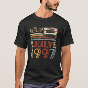 Best Of July 1997 Birthday Vintage 25 Years Old T-Shirt