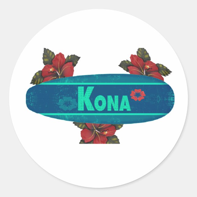 Best of Kona Classic Round Sticker (Front)