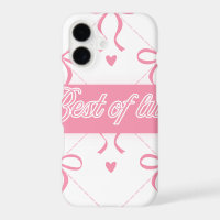 "Best of Luck" Aesthetic Pink Ribbon Phone Case