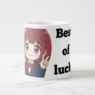 'Best of Luck' Anime-Style Jumbo Mug