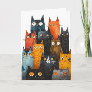 Best of Luck Cat Greeting Card