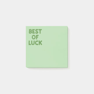 Best of Luck Clovers Greeting Post-it Notes