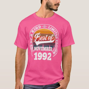 Best Of November 1992 30th Birthday Gift For 30 Ye T-Shirt