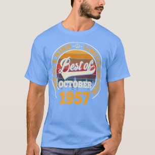 Best Of October 1957 65th Birthday Gift For 65 Yea T-Shirt