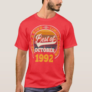 Best Of October 1992 30th Birthday Gift For 30 Yea T-Shirt