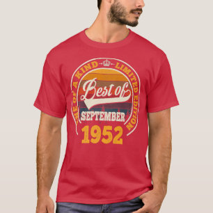 Best Of September 1952 70th Birthday Gift For 70 Y T-Shirt