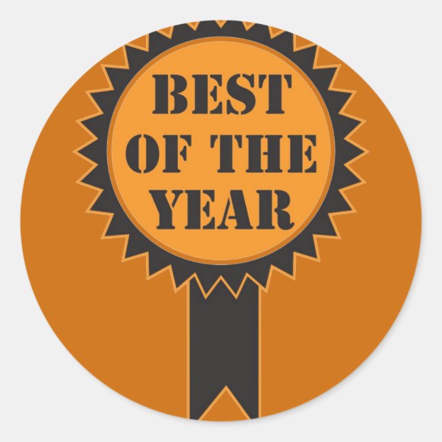 Best of the Year Classic Round Sticker (Front)