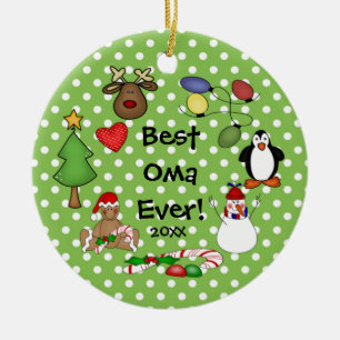 Best Oma Ever Christmas Ornament