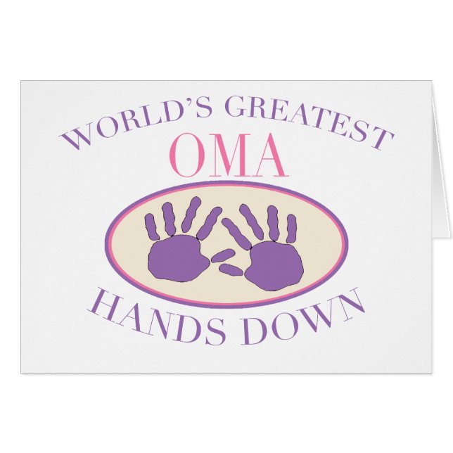 Best Oma Hands Down T-shirt (Front Horizontal)