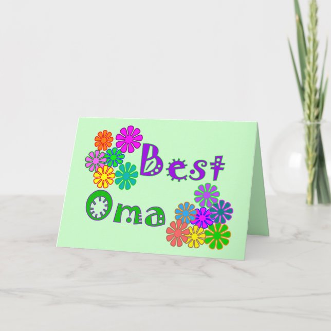 Best Oma  Mother's Day Gifts Card (Front)