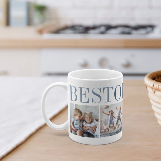 Best Opa Ever 4 Photo Collage Grandpa Coffee Mug (Creator Uploaded)