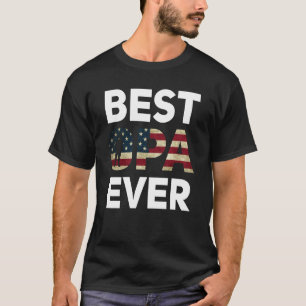 Best Opa Ever American Flag German Veteran Grandpa T-Shirt