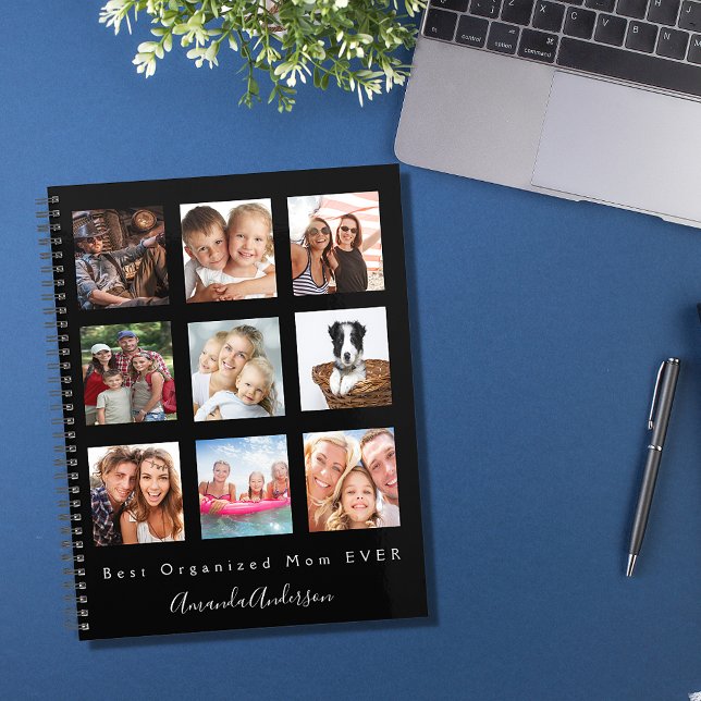 Best organized mom photo family collage black 2026 planner (Creator Uploaded)